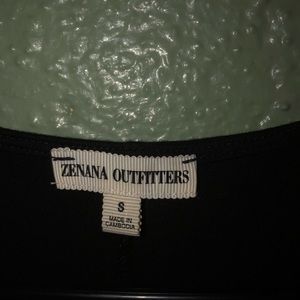 Black stretch zip from shirt.